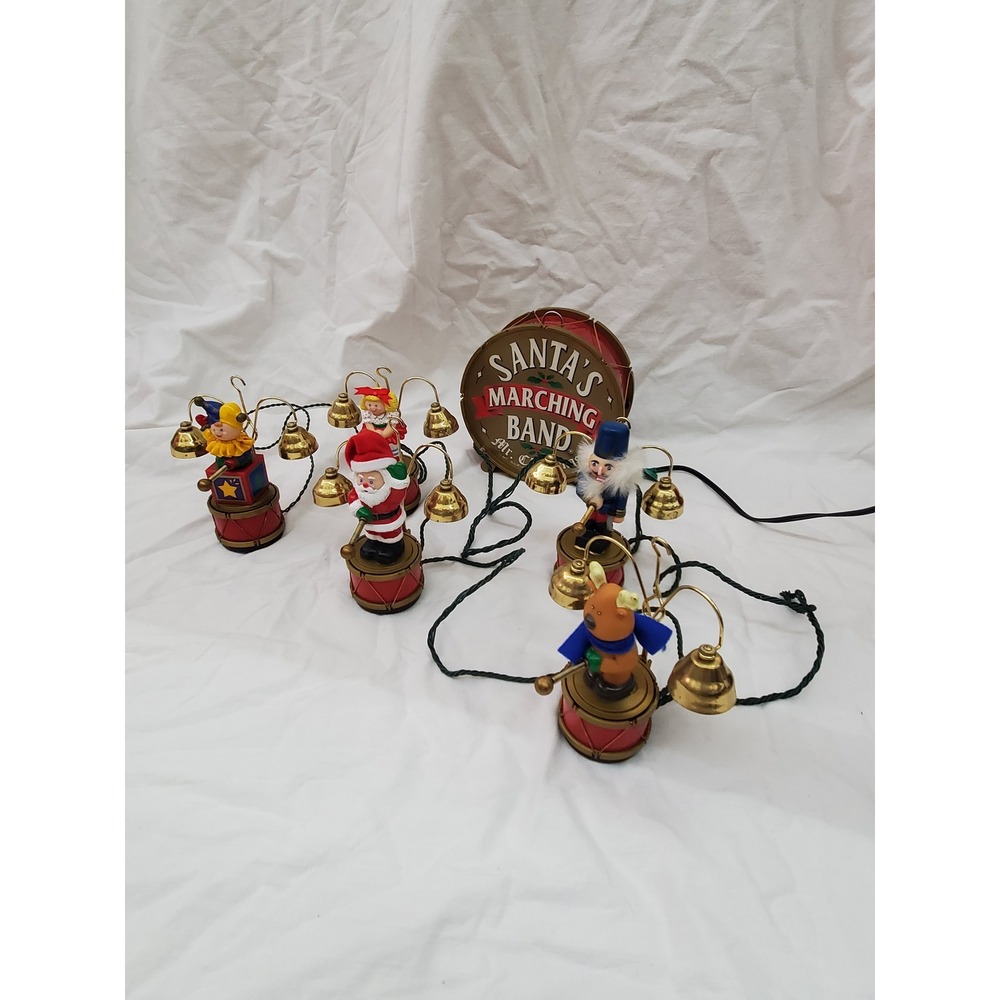 Mr. Christmas Santa's Marching Band 5 Musicians 10 Brass Bells 35 Carols Vintage